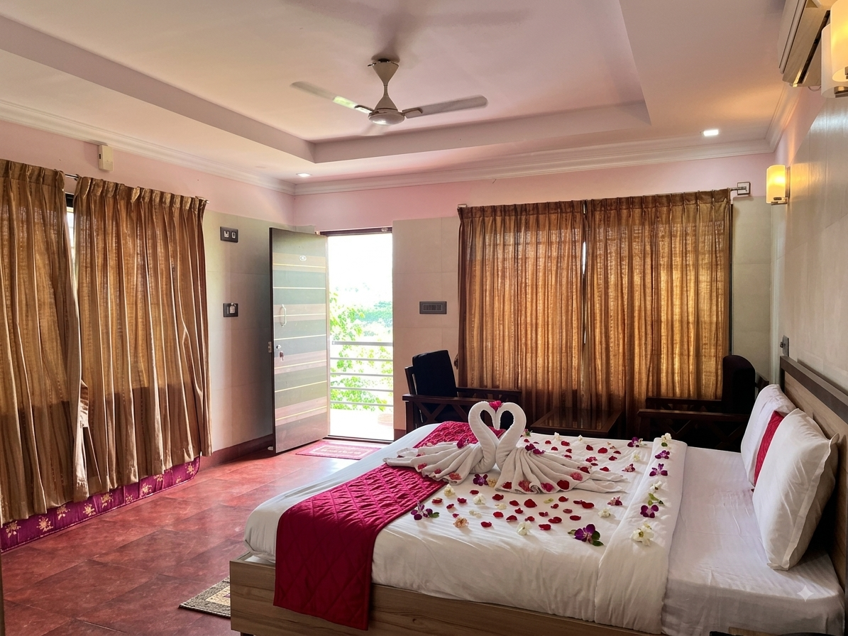 Room decorated for a celebration at Ayu In The Hills