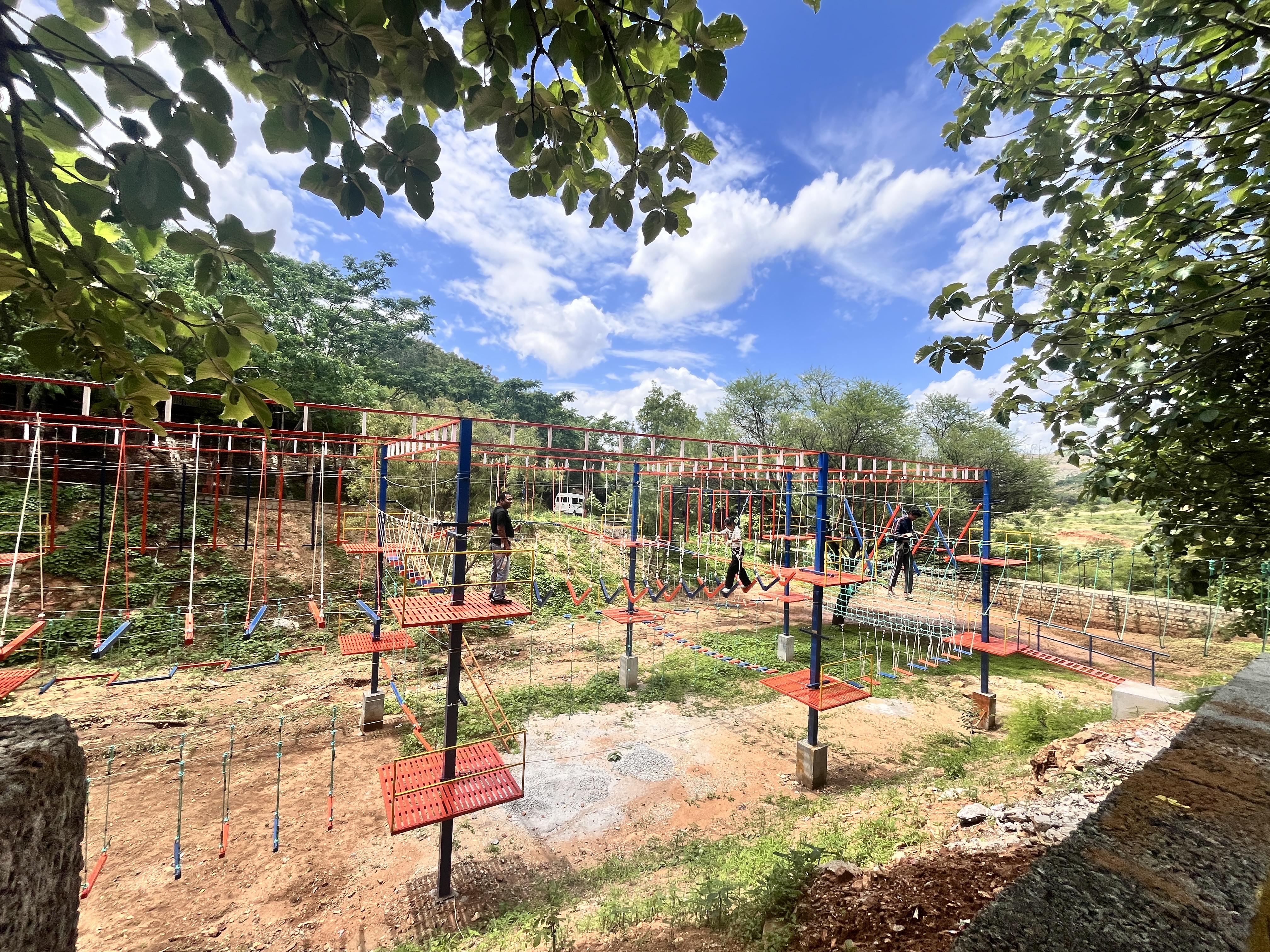 Rope course on the hillside